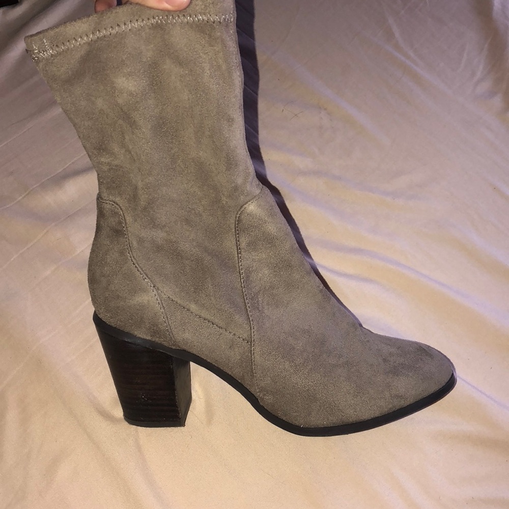 Velvet heel boots
